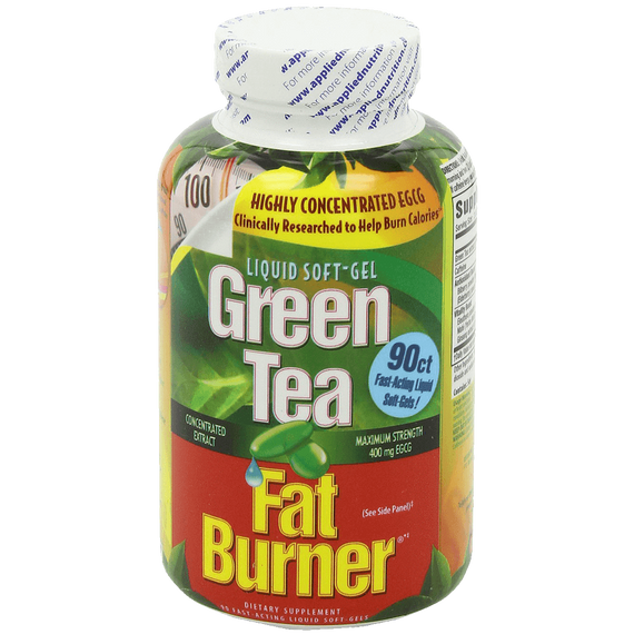 Applied Nutrition Green Tea Fat Burner Maximum Strength with 400 mg EGCG Fast-Acting 90 Liquid Soft-Gels (Pack of 2)