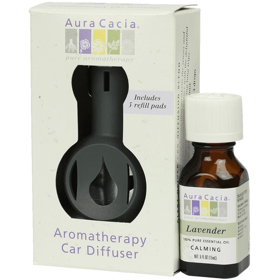 Aura Cacia Aromatherapy Car Diffuser including Lavender essential oil NET 5 fl oz (15 ml)