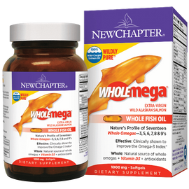New Chapter Wholemega Whole Fish Oil Extra-Virgin Wild Alaskan Salmon